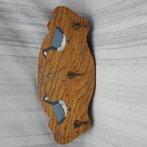 Vintage Country Duck Hook Rack Blue And White Kitchen Towel Rest